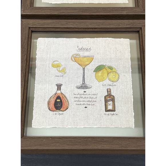 Set of 6 Classic Cocktail Recipe Shadow Box Wall Art - Picture 6 of 9